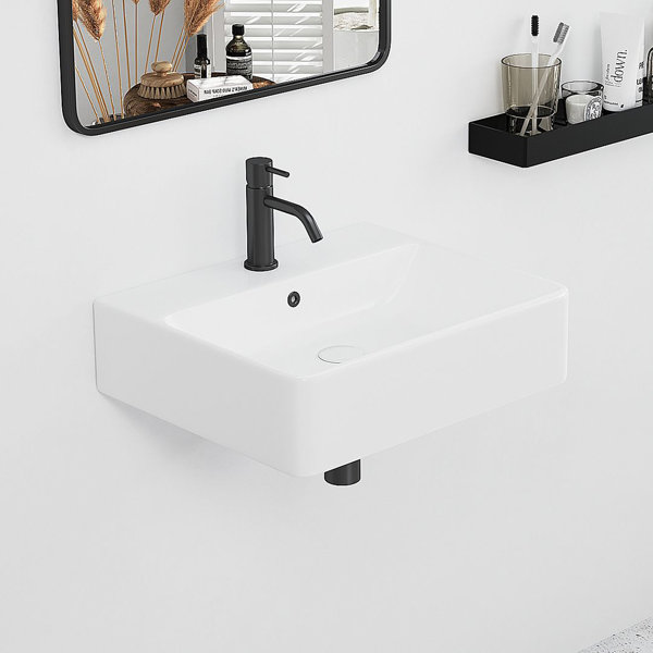 Eridanus Turner 20"W x 16"D Vitreous China Rectangular Wall Mount